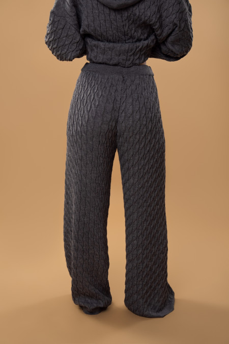 Cable-knit RITO x brabrabra Grey Wool Pants Cable-knit RITO x brabrabra Grey Wool Pants