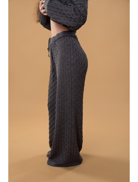 Штани в косички RITO x brabrabra з вовни сірі Штани в косички RITO x brabrabra з вовни сірі