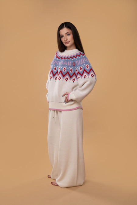 RITO x brabrabra Wide-Leg Off-White Pants RITO x brabrabra Wide-Leg Off-White Pants