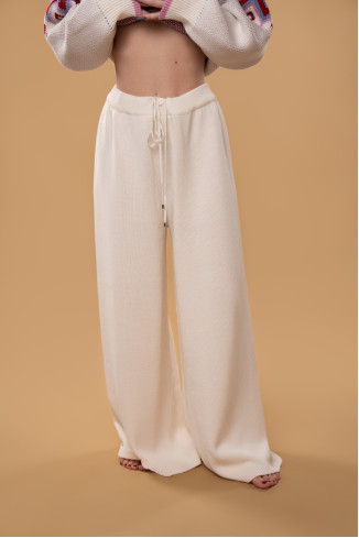 RITO x brabrabra Wide-Leg Off-White Pants