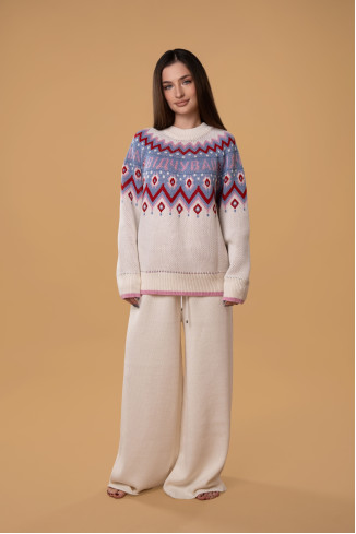 RITO x brabrabra Wide-Leg Off-White Pants