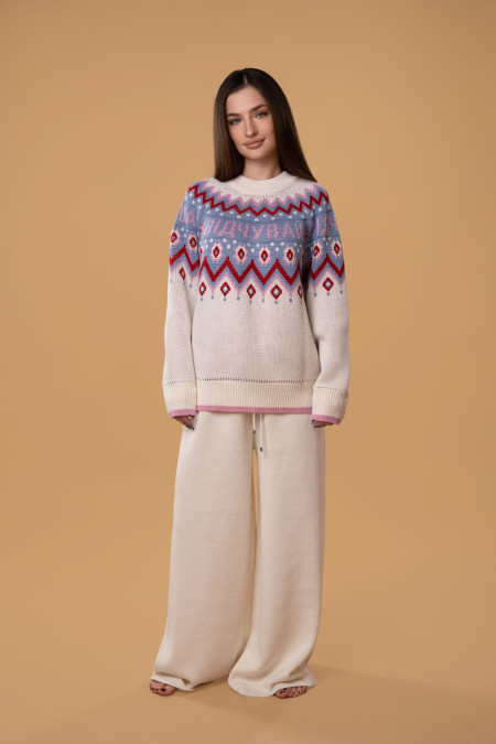 RITO x brabrabra Wide-Leg Off-White Pants RITO x brabrabra Wide-Leg Off-White Pants