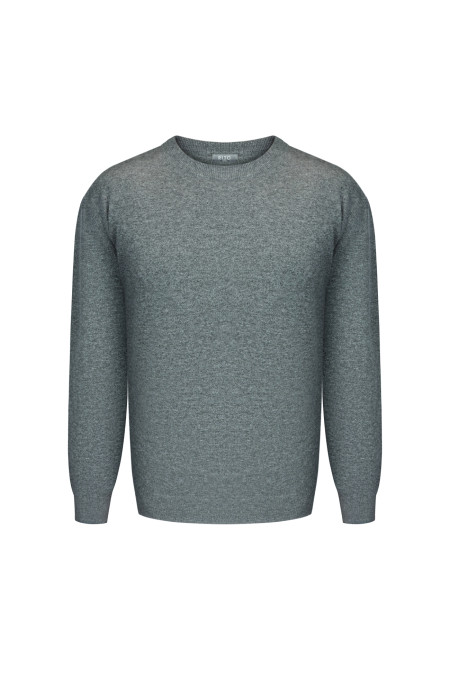 Чоловічий джемпер з вовни ягнят сірий