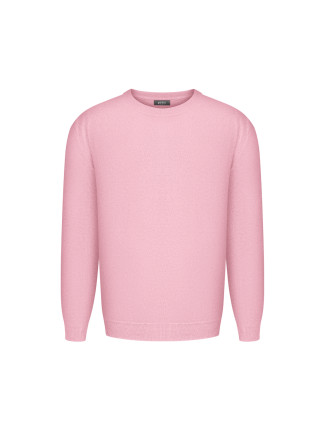 Чоловічий джемпер з вовни ягнят рожевий