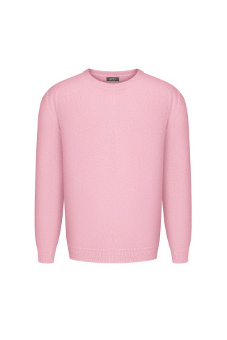 Man's Pink Lambswool Jumper