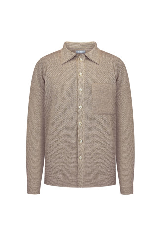 Man's Beige Knit Shirt
