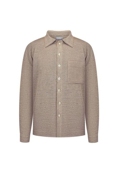 Man's Beige Knit Shirt