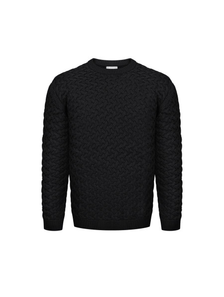 Чоловічий светр "плетінка" чорний
