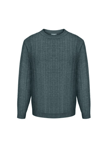 Чоловічий джемпер з косами сірий