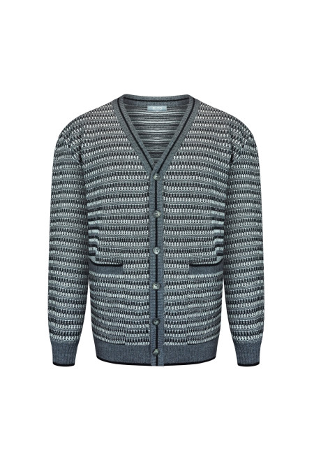 Чоловічий жакет фактурного переплетіння 