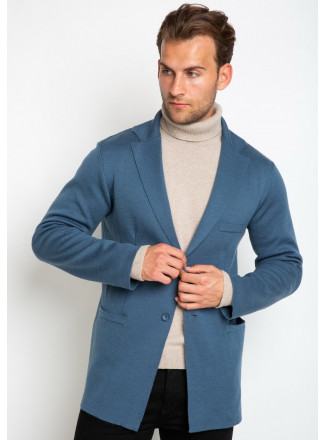 Mans' Blue Half Wool Jacket