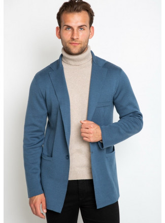 Mans' Blue Half Wool Jacket