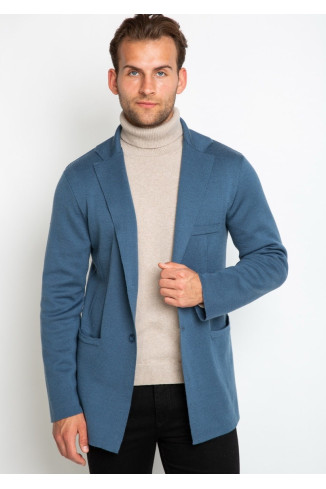 Чоловічий піджак з напів вовни сталевий