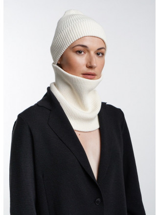 Double-layered Knit Ribbed Snood