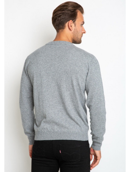 Man's Grey Soft Wool Jumper
