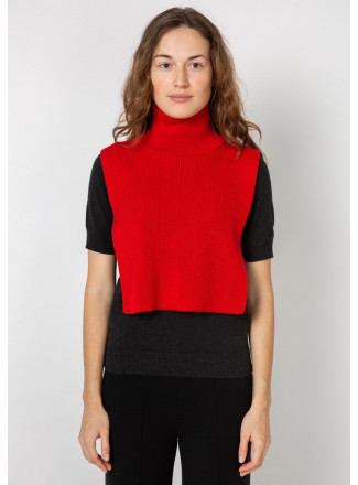 Red Knit Dickey