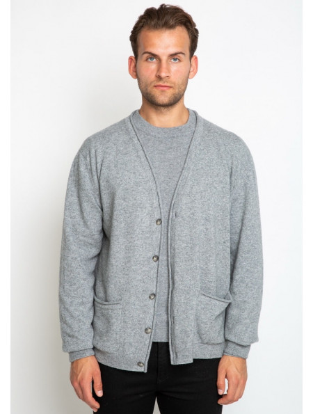 Man's Grey Soft Wool Turtleneck