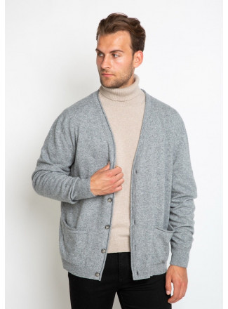 Man's Grey Soft Wool Turtleneck