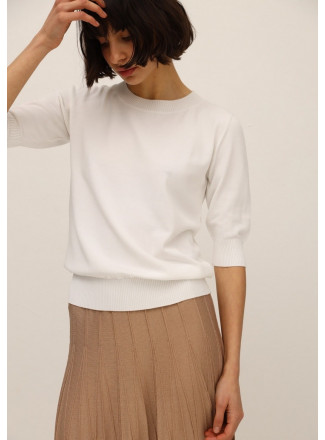 White Jumper With Short Sleeves