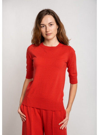Red Jumper with short sleeve