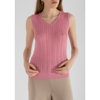 Textured Cable Knit Top