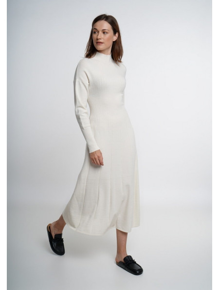 Off-White Knit Midi Dress