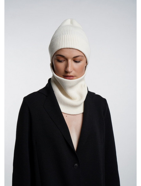 Double-layered Knit Ribbed Snood