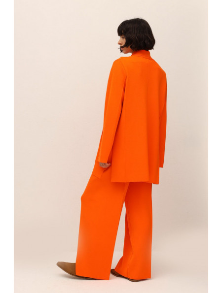 Довгі широкі штани зі стрілкою оранжеві