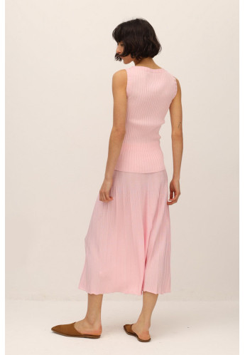 Классический топ из вискозы розовый